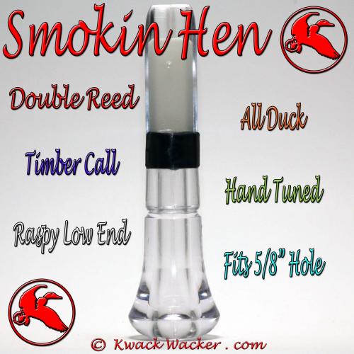 Duck Call Insert Double Reed Smokin Hen Clear