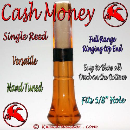 Duck Call Insert Single Reed Cash Money Bourbon