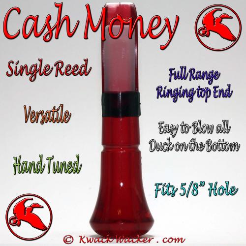 Duck Call Insert Single Reed Cash Money Red