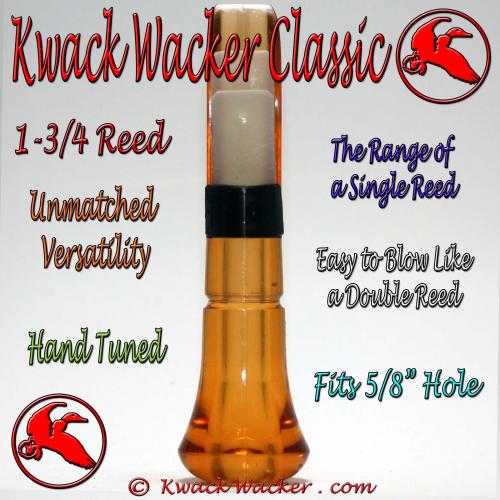 Duck Call Insert 1-3/4 Reed Kwack Wacker Classic Bourbon