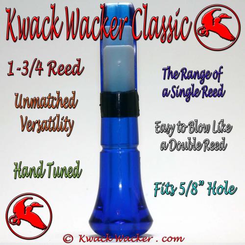 Duck Call Insert 1 3/4 Reed Kwack Wacker Classic Blue