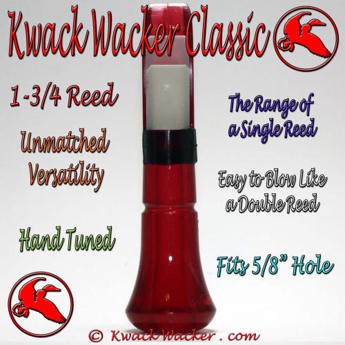 Duck Call Insert 1 3/4 Reed Kwack Wacker Classic Red