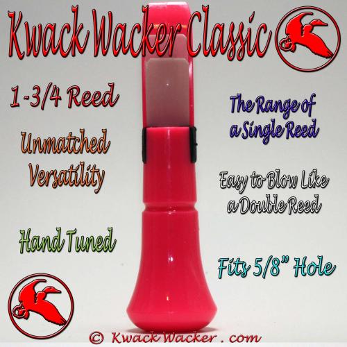 Duck Call Insert 1 3/4 Reed Kwack Wacker Classic Pink