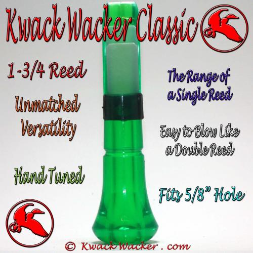 Duck Call Insert 1 3/4 Reed Kwack Wacker Classic Green