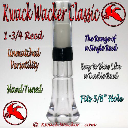 Duck Call Insert 1 3/4 Reed Kwack Wacker Classic Clear