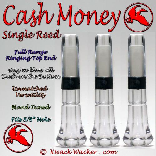 Duck Call Inserts 3 Pack Kwack Wacker Cash Money Single Reed