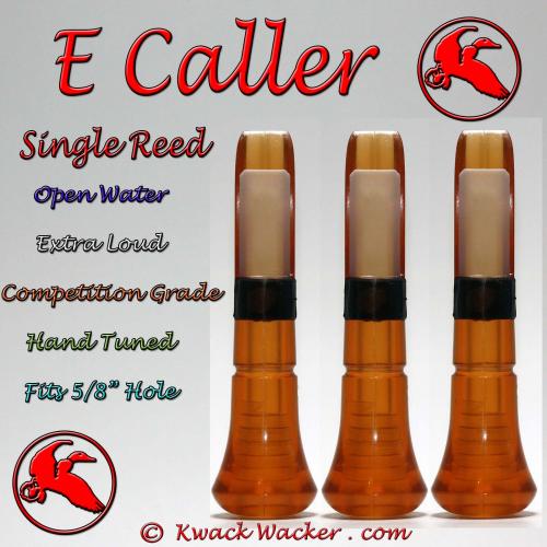 Duck Call Inserts 3 Pack Kwack Wacker E Caller Single Reed Open Water Loud